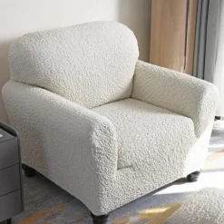Armchair Cover Armchair Slipcover Soft Polyester Fabric Slipcover 1-Piece Form Fit Stretch Stylish Furniture Protector Microfibra Collection