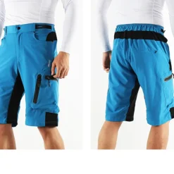 Arsuxeo Men's Bike Shorts Cycling MTB Shorts with Removable 3D Padded Underwear Summer Baggy Shorts Loose Fit Quick Dry Waterproof Zipper Sports Dark Grey Black Army Green Mountain Bike