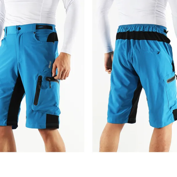 Arsuxeo Men's Bike Shorts Cycling MTB Shorts with Removable 3D Padded Underwear Summer Baggy Shorts Loose Fit Quick Dry Waterproof Zipper Sports Dark Grey Black Army Green Mountain Bike