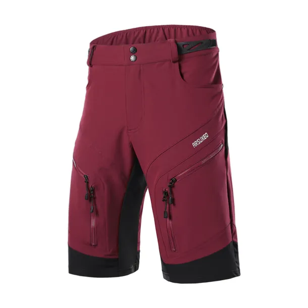 Arsuxeo Men's Bike Shorts Cycling MTB Shorts Bike Shorts Pants Relaxed Fit Mountain Bike MTB Road Bike Cycling Sports Breathable Quick Dry Moisture Wicking Waterproof Zipper Black Army Green