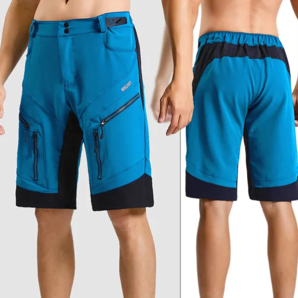 Arsuxeo Men's Bike Shorts Cycling MTB Shorts Bike Shorts Pants Relaxed Fit Mountain Bike MTB Road Bike Cycling Sports Breathable Quick Dry Moisture Wicking Waterproof Zipper Black Army Green