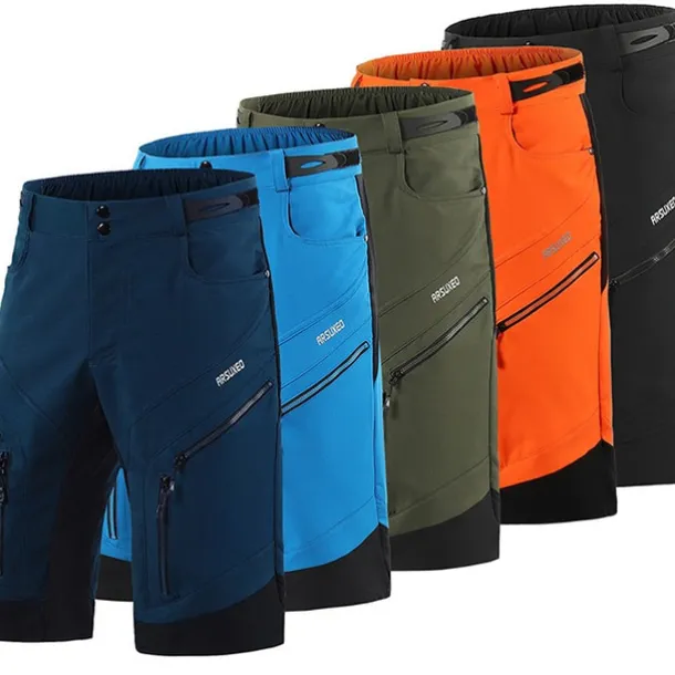 Arsuxeo Men's Bike Shorts Cycling MTB Shorts Bike Shorts Pants Relaxed Fit Mountain Bike MTB Road Bike Cycling Sports Breathable Quick Dry Moisture Wicking Waterproof Zipper Black Army Green