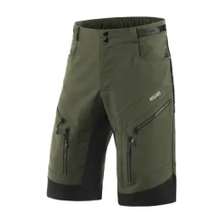 Arsuxeo Men's Bike Shorts Cycling MTB Shorts Bike Shorts Pants Relaxed Fit Mountain Bike MTB Road Bike Cycling Sports Breathable Quick Dry Moisture Wicking Waterproof Zipper Black Army Green