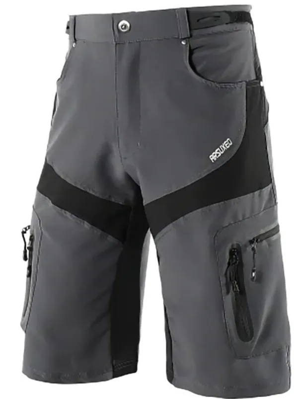 Arsuxeo Men's Bike Shorts Cycling MTB Shorts Bike Shorts Pants Form Fit Mountain Bike MTB Road Bike Cycling Sports Waterproof Multi-Pockets Breathable Quick Dry Black Army Green Polyester Spandex