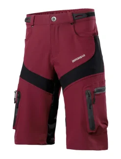 Arsuxeo Men's Bike Shorts Cycling MTB Shorts Bike Shorts Pants Form Fit Mountain Bike MTB Road Bike Cycling Sports Waterproof Multi-Pockets Breathable Quick Dry Black Army Green Polyester Spandex