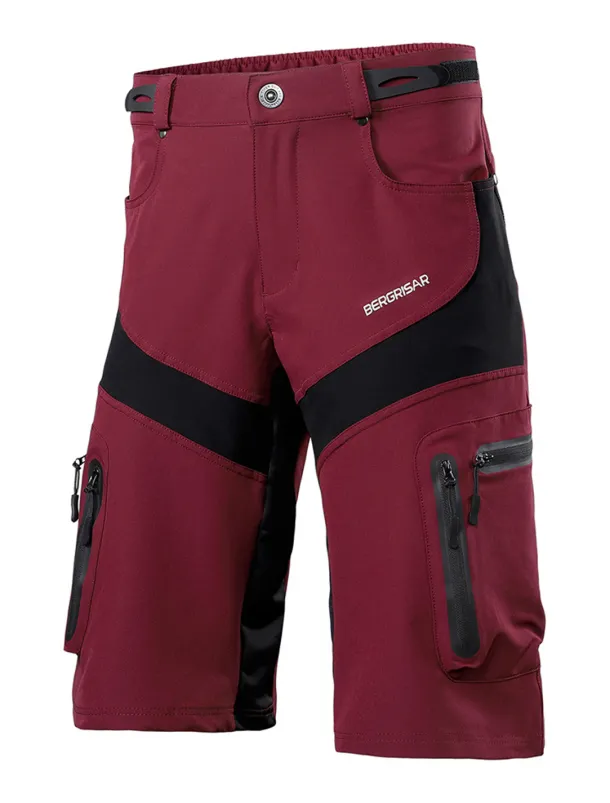 Arsuxeo Men's Bike Shorts Cycling MTB Shorts Bike Shorts Pants Form Fit Mountain Bike MTB Road Bike Cycling Sports Waterproof Multi-Pockets Breathable Quick Dry Black Army Green Polyester Spandex