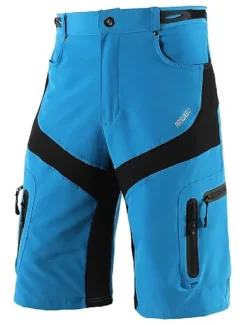 Arsuxeo Men's Bike Shorts Cycling MTB Shorts Bike Shorts Pants Form Fit Mountain Bike MTB Road Bike Cycling Sports Waterproof Multi-Pockets Breathable Quick Dry Black Army Green Polyester Spandex