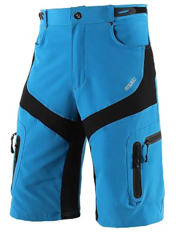 Arsuxeo Men's Bike Shorts Cycling MTB Shorts Bike Shorts Pants Form Fit Mountain Bike MTB Road Bike Cycling Sports Waterproof Multi-Pockets Breathable Quick Dry Black Army Green Polyester Spandex