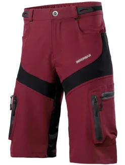 Arsuxeo Men's Bike Shorts Cycling MTB Shorts Bike Shorts Pants Form Fit Mountain Bike MTB Road Bike Cycling Sports Waterproof Multi-Pockets Breathable Quick Dry Black Army Green Polyester Spandex