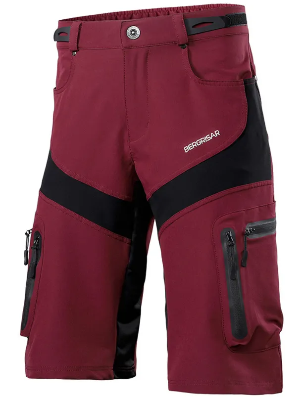 Arsuxeo Men's Bike Shorts Cycling MTB Shorts Bike Shorts Pants Form Fit Mountain Bike MTB Road Bike Cycling Sports Waterproof Multi-Pockets Breathable Quick Dry Black Army Green Polyester Spandex