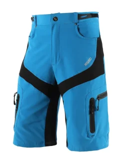 Arsuxeo Men's Bike Shorts Cycling MTB Shorts Bike Shorts Pants Form Fit Mountain Bike MTB Road Bike Cycling Sports Waterproof Multi-Pockets Breathable Quick Dry Black Army Green Polyester Spandex