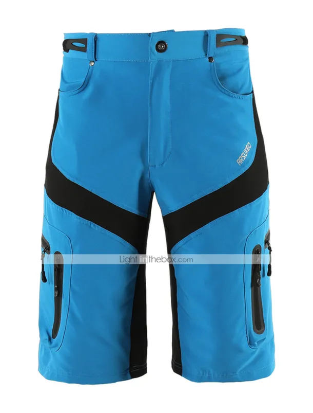 Arsuxeo Men's Bike Shorts Cycling MTB Shorts Bike Shorts Pants Form Fit Mountain Bike MTB Road Bike Cycling Sports Waterproof Multi-Pockets Breathable Quick Dry Black Army Green Polyester Spandex