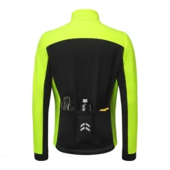 Arsuxeo Men's Cycling Jacket Fleece Jacket Winter Cycling Warm Moisture Wicking Breathability Bike Jacket Hoodie Mountain Bike MTB Road Bike Cycling City Bike Cycling Black Orange Green Bike Wear