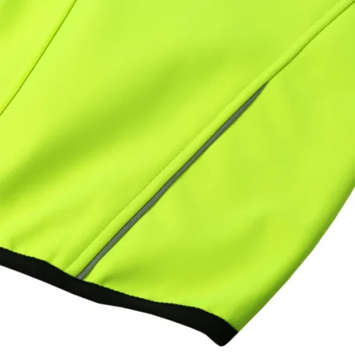 ARSUXEO Men's Cycling Jacket Bike Jacket Winter Softshell Fleece Jacket Top Windproof Waterproof 15-k Warm UP Thermal Breathable Stripe Polyester, Spandex, Fleece Winter Orange Red Light Green Road