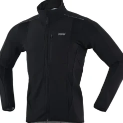 ARSUXEO Men's Cycling Jacket Bike Jacket Winter Softshell Fleece Jacket Top Windproof Waterproof 15-k Warm UP Thermal Breathable Stripe Polyester, Spandex, Fleece Winter Orange Red Light Green Road