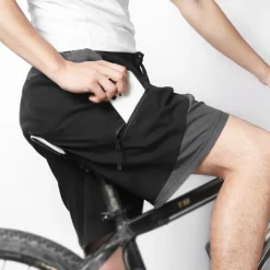 Arsuxeo Men's Cycling MTB Shorts Cycling Shorts Bike Shorts Bike Baggy Shorts MTB Shorts Form Fit Mountain Bike MTB Road Bike Cycling Sports 3D Pad Cycling Anatomic Design Front Zipper Black Army