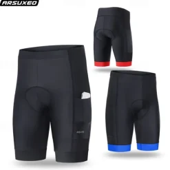 Arsuxeo Men's Cycling Road Shorts Cycling Underwear Shorts Cycling Pants Bike Shorts Tights Form Fit Mountain Bike MTB Road Bike Cycling Sports Breathable Reflective Strips Stretchy Comfortable Black