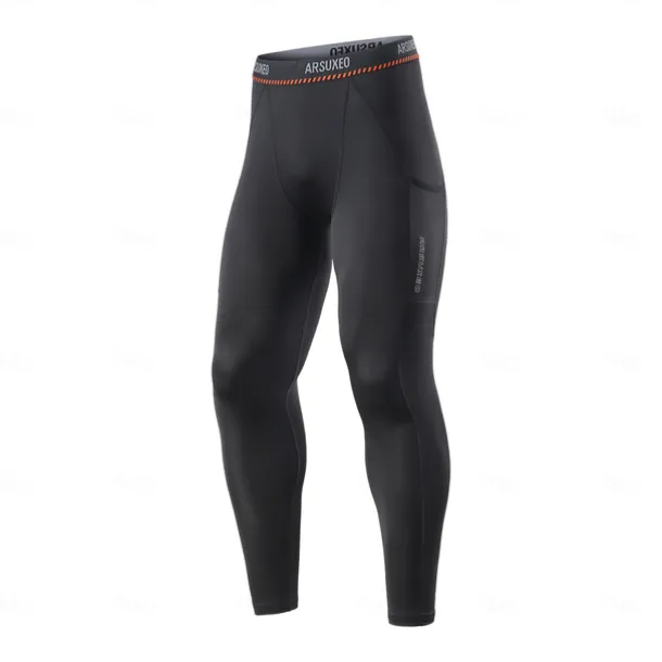 Arsuxeo Men's Cycling Tights Bike Tights Leggings Form Fit Mountain Bike MTB Road Bike Cycling Sports Breathable Moisture Wicking Sweat wicking Comfortable Black Army Green Clothing Apparel Advanced