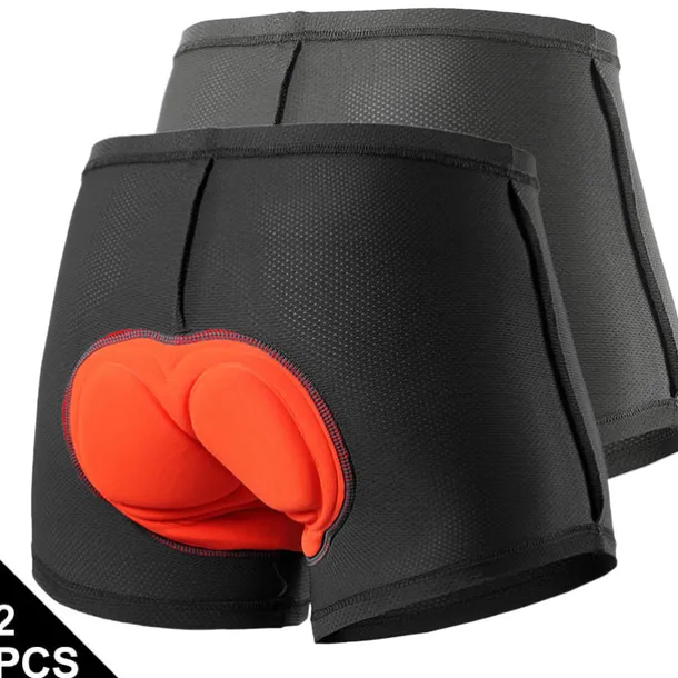 Arsuxeo Men's Cycling Under Shorts Cycling Underwear Black Bike Underwear Shorts Padded Shorts Chamois Mountain Bike MTB Road Bike Breathable 3D Pad Quick Dry Anatomic Design Sports Polyester Coolmax®