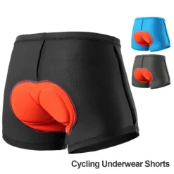 Arsuxeo Men's Cycling Under Shorts Cycling Underwear Black Bike Underwear Shorts Padded Shorts Chamois Mountain Bike MTB Road Bike Breathable 3D Pad Quick Dry Anatomic Design Sports Polyester Coolmax®
