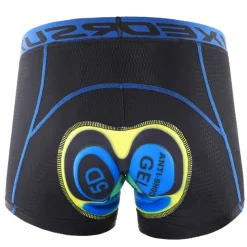 Arsuxeo Men's Cycling Under Shorts Cycling Padded Shorts Bike Underwear Shorts 5D Padded Gel Bottoms Quick Dry Sports Winter Black Red Black Yellow Mountain Bike MTB Clothing