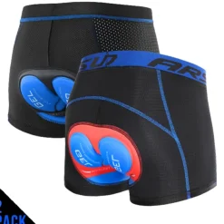 Arsuxeo Men's Cycling Under Shorts Cycling Padded Shorts Bike Underwear Shorts 5D Padded Gel Bottoms Quick Dry Sports Winter Black Red Black Yellow Mountain Bike MTB Clothing