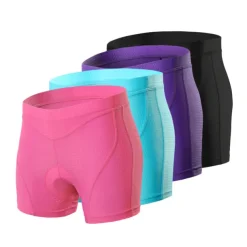 Arsuxeo Women's Cycling Under Shorts Cycling Padded Shorts Bike Underwear Shorts Padded Shorts Chamois Bottoms Sports Spandex Purple Fuchsia Blue Mountain Bike MTB Road Bike Cycling Clothing