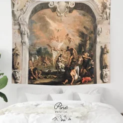 Art Painting Wall Tapestry Baroque Art Decor Blanket Curtain Hanging Home Bedroom Living Room Decoration