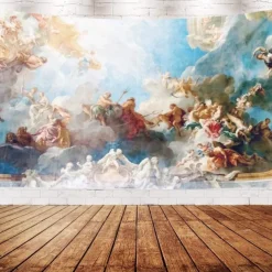 Art Painting Wall Tapestry Baroque Art Decor Blanket Curtain Hanging Home Bedroom Living Room Decoration