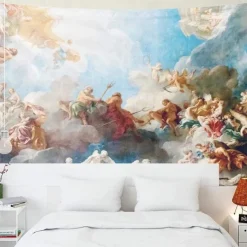 Art Painting Wall Tapestry Baroque Art Decor Blanket Curtain Hanging Home Bedroom Living Room Decoration