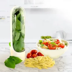 Asparagus and Vanilla Crisper Container Eco-friendly Vegetable Crisper Cup Anti-crush Vegetable Refrigerator Storage Box