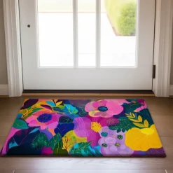 Asthetic Flowers Doormat Floor Mats Washable Rugs Kitchen Mat Non-Slip Oil Proof Rug Indoor Outdoor Mat Bedroom Decor Bathroom Mat Entrance Rug