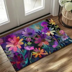 Asthetic Flowers Doormat Floor Mats Washable Rugs Kitchen Mat Non-Slip Oil Proof Rug Indoor Outdoor Mat Bedroom Decor Bathroom Mat Entrance Rug