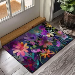 Asthetic Flowers Doormat Floor Mats Washable Rugs Kitchen Mat Non-Slip Oil Proof Rug Indoor Outdoor Mat Bedroom Decor Bathroom Mat Entrance Rug