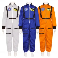 Astronaut Group Couple Costume Cosplay Costume Onesie Costume Jumpsuits Orange For Kings Day Halloween Carnival Adults Kids Unisex