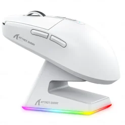 Attack Shark X6 bluetooth Mouse PixArt PAW3395 Tri-Mode Connection RGB Touch Magnetic Charging Base Macro Gaming Mouse