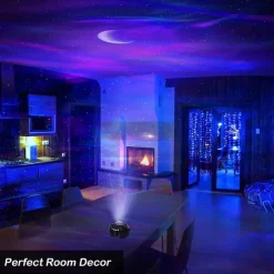 Aurora Galaxy Projector Light Star Projection with Music Speaker Night Light Projector with Moon Northern Lights Projector for Bedroom/Gaming Room/Home Theater/Ceiling