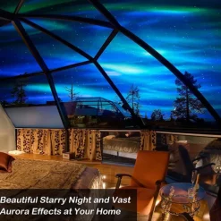 Aurora Galaxy Projector Light Star Projection with Music Speaker Night Light Projector with Moon Northern Lights Projector for Bedroom/Gaming Room/Home Theater/Ceiling