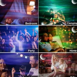 Aurora Star Light Projector with Moon Galaxy Lights Projector with Remote Control Night Sky Light Projector Built-in Bluetooth and Multi-Color Projection Lamp