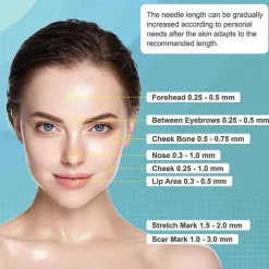 Authentic 140Pins DRS Derma Stamp Adjustable Depth Microneedle Roller Skincare