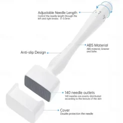 Authentic 140Pins DRS Derma Stamp Adjustable Depth Microneedle Roller Skincare