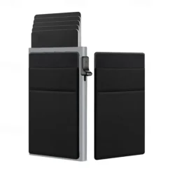 Automatic Pop Up Credit Card Holder Minimalist RFID Blocking Men's Business Card Wallet