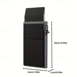 Automatic Pop Up Credit Card Holder Minimalist RFID Blocking Men's Business Card Wallet