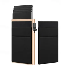 Automatic Pop Up Credit Card Holder Minimalist RFID Blocking Men's Business Card Wallet