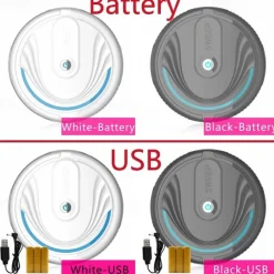 Automatic Smart Household Mopping Sweeping Machine Robot Cleaner Vacuum Floor Dust Hair USB/Battery