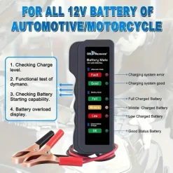 Automobile 12V Battery Tester Motorcycle Battery Tester