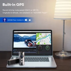 AZDOME M550 3 Channel Dash Cam, Front Inside Rear Three Way Car Dash Camera, 4K+1080P Dual Channel With GPS WiFi IR Night Vision