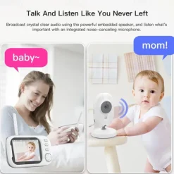Baby Monitors 3.5HD Digital Device Child Safety Surveillance Camera Video Night Vision Music Detection Monitors