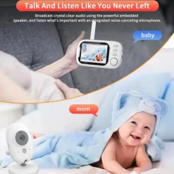 Baby Monitors 3.5HD Digital Device Child Safety Surveillance Camera Video Night Vision Music Detection Monitors