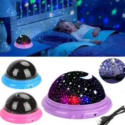 Baby Star Sky Projector Lamp Color Changing Starry UFO LED Night Light Moon Cosmos Kids Toys Bedroom Decor Birthday Gifts